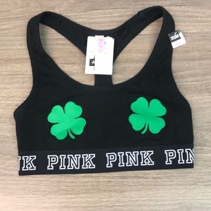 Pink Victoria Secret Shamrock Bra